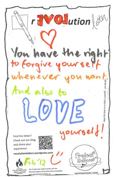 Revolution Love Letter - a subversive love letter project, right to love and forgiveness