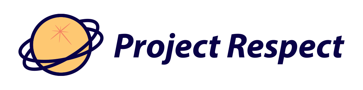 Project Respect logo, planets with orbit.